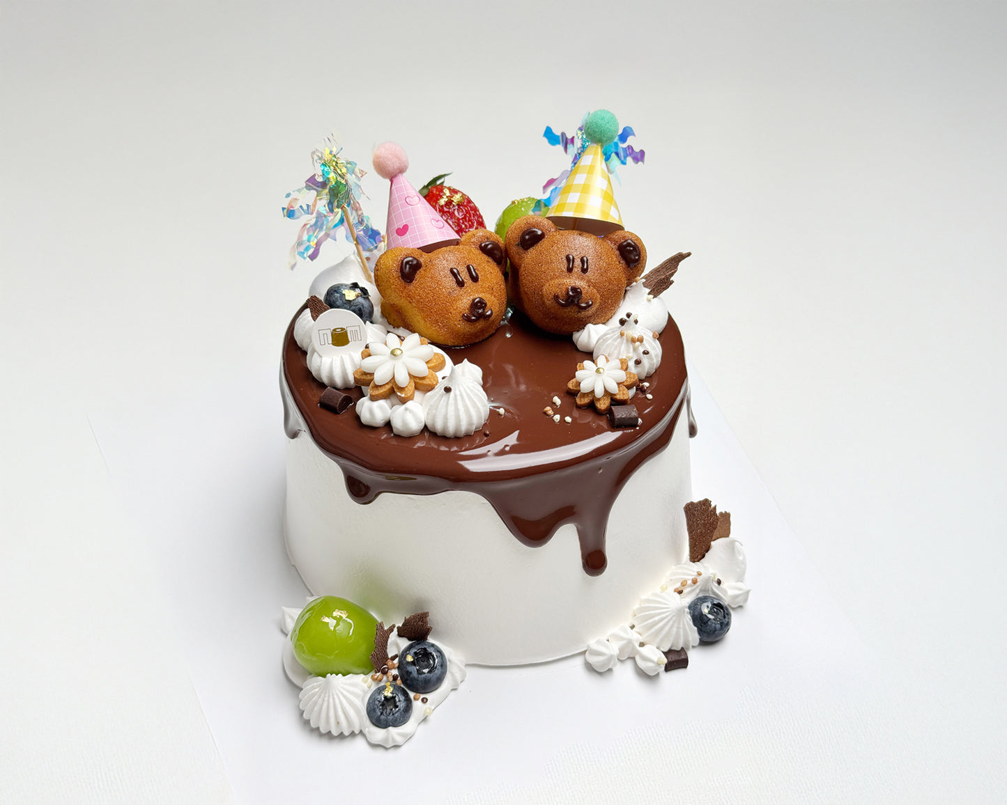 100% Frosted Chiffon Cake (Customise Cake + Cake Topper)