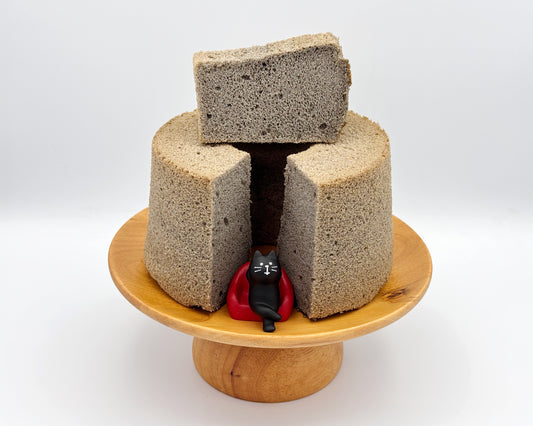 Naked black sesame chiffon cake