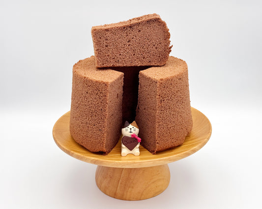 Naked valrhona chocolate chiffon cake