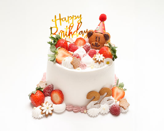 100% Frosted Chiffon Cake (Customise Cake + Cake Topper)