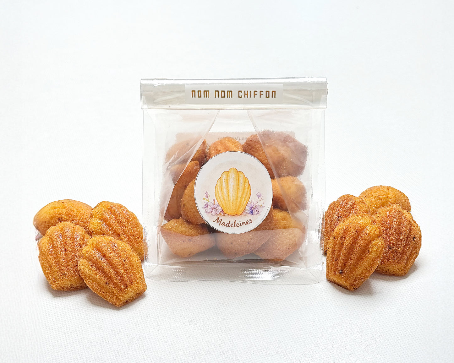 12 Packets of Mini Madeleines (with Customisable Stickers)