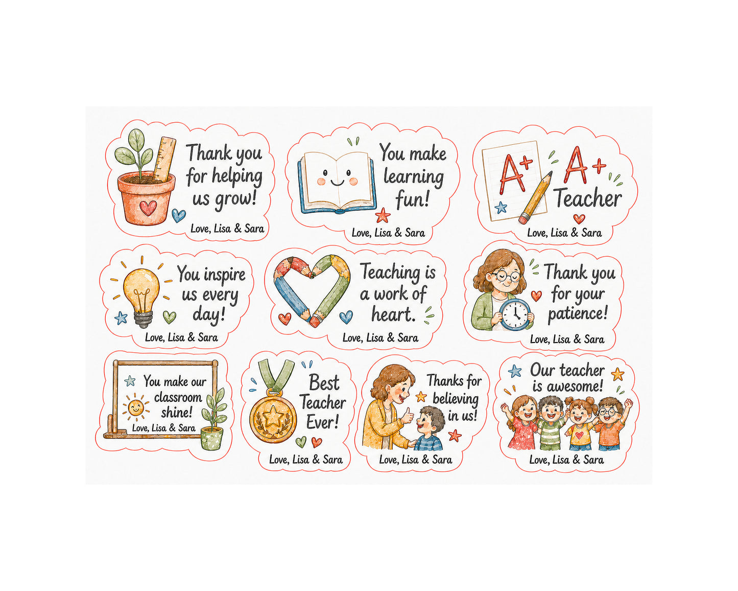 Customisable Teachers' Day Sticker