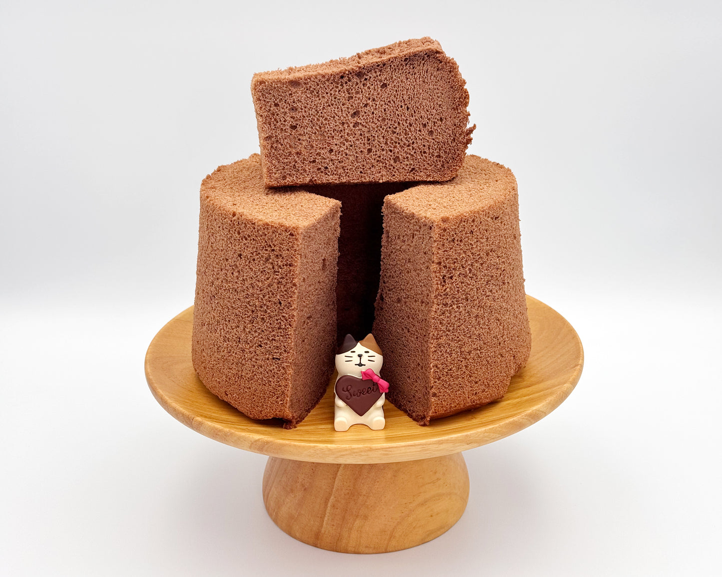 Naked valrhona chocolate chiffon cake